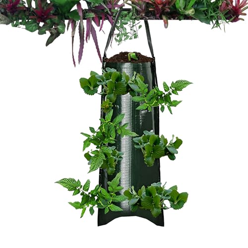 manhegari Bolsas De Cultivo Para Fresas | Cultivador Aéreo de Fresas - Contenedor de Jardín para Cultivar Frutas de Verduras Flores y Pimientos en Macetas en Balcón Terraza