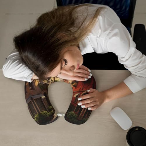 Almohada de viaje Polycotton Negra con espuma viscoelástica miniatura 7