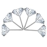 WLLHYF 100Pcs Diamond Pushpins Clear Stainless Steel Thumb Tacks for CorkBoards, Decorative Plastic Head Steel Pin for Calendars Photos Art PaintingsMaps