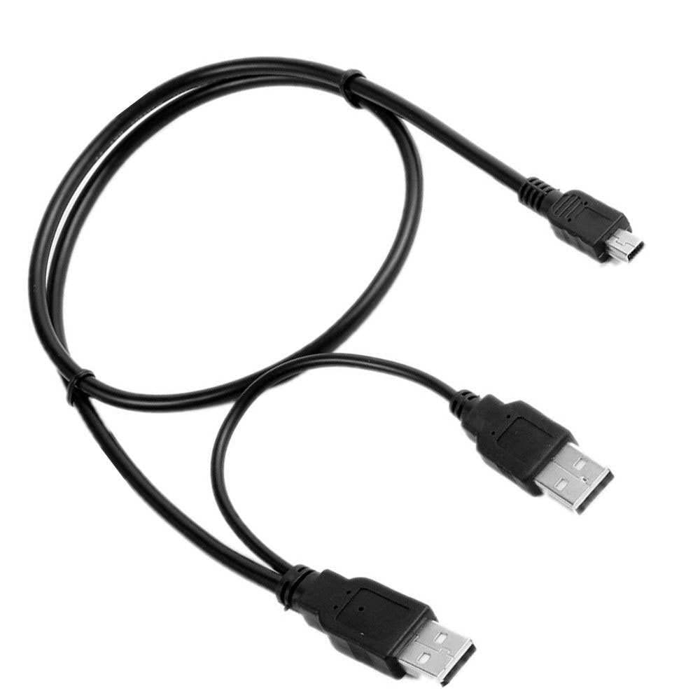 YJZLYS USB Y PC Charger+SYNC Cable for Iomega eGo USB 2.0 Portable Hard Drive Replacement