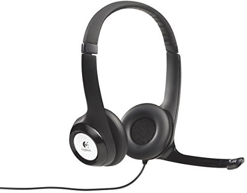 Logitech H390 Przewodowy Zestaw Słuchawkowy do PC/Laptopa,Czarny & Logitech C270 Kamera Internetowa, Hd 720P, Czarny