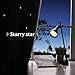 NICETOWN Magic Starry Window Drapes - Laser Cutting Stars Nap Time Blackout Window Curtains for Children's Room, Nursery, Themed Home, Space-Lovers Decor (W42 x L63 inches, 2 Pack, Black)