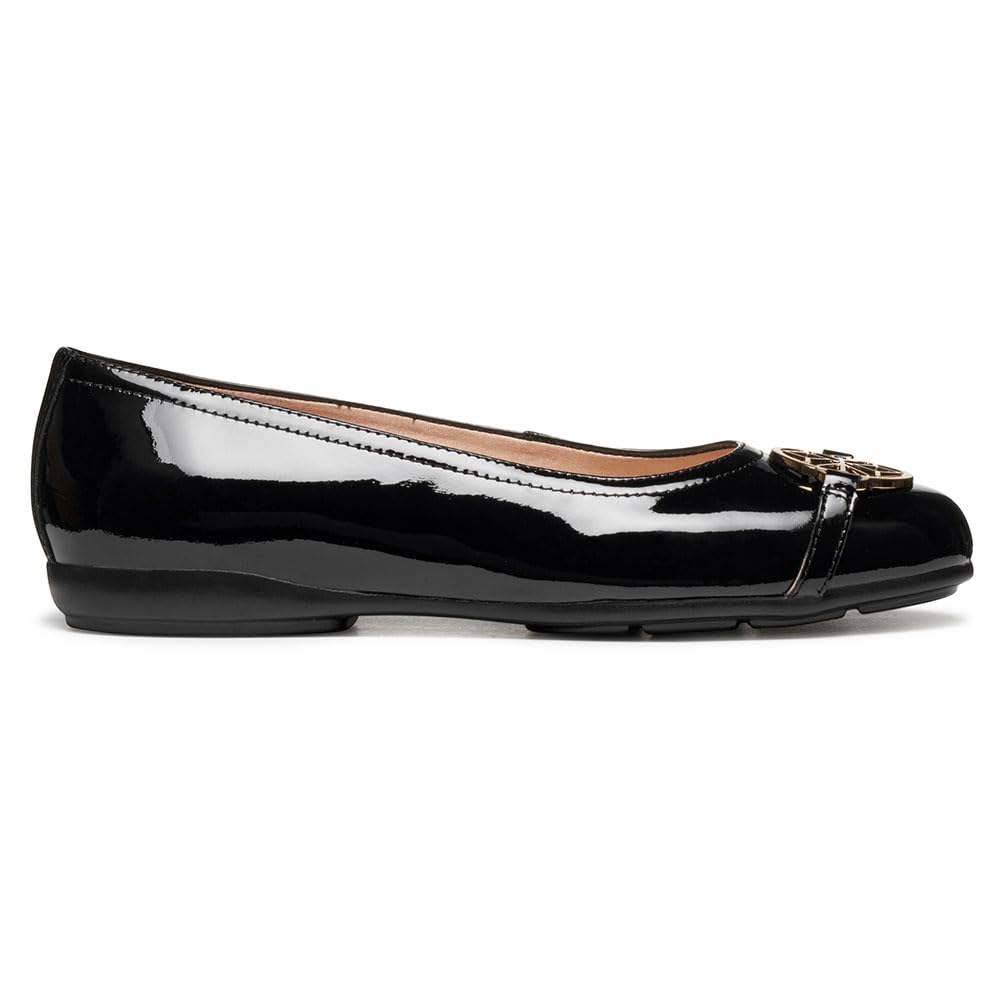 Geox Women's D ANNYTAH Ballet Flats, Black, 39.5 EU, Black, 6.5 UK