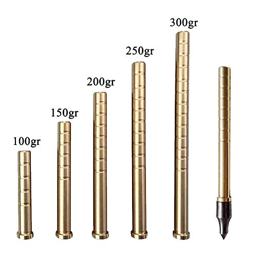 SHARROW 12pcs Archery Arrow Copper Insert Screw Copper Brass Arrow Inserts Arrowheads Connector for 6.2mm Arrow Shaft