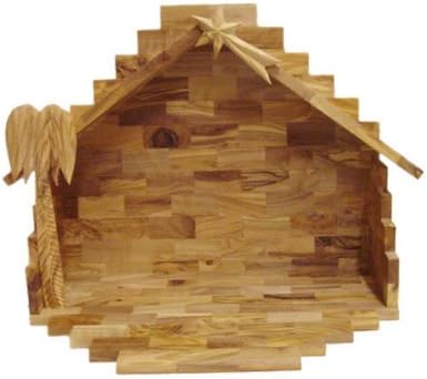 Deluxe Olive Wood Nativity Set- Hand Carved in Bethlehem, The Holy Land.