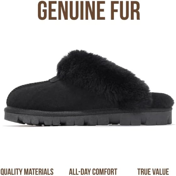 Project Cloud 100% Genuine Leather & Australian Shearling Slippers for Women - Cozy Memory Foam Women's Slippers (Hedy) - Image 4
