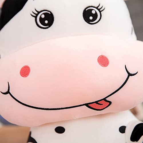 Tefu Lovely Creative Milk Cow Plush Pillow Toys Soft Stuffed Cartoon Animal Cattle Doll Bedroom Sleeping Pillow Cushion,Gifts For Friends Kids (120Cm/47.2In) #TOP5