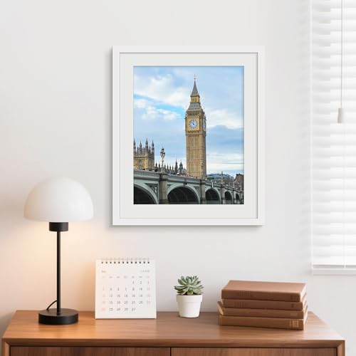 Picrit 20x24 Picture Frame 3 Pack, White Poster Frame, Display Poster 16 x 20 with Mat or 20 x 24 without Mat for Horizontal or Vertical Wall Mounting