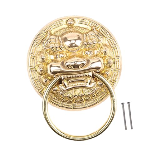 WeiLaiKeQi Lion Head Door Knocker Vintage Design Drawer Pull Office Furniture Classic Decorative Front Door Knocker Door Pull Handle, 6cm