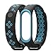 SeniorMar-UK pour Xiaomi Mi Band 3/4 Remplacement Sport Silicone Bracelet Bracelet Bracelet Mode Deux Tons Remplacement Bracelet Noir Bleu