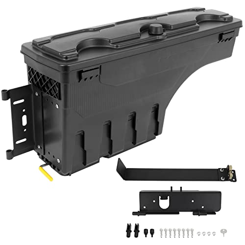 Scitoo Truck Bed Storage Tool Box Fit 180° Rotating For Chevrolet Silverado 1500 2019-2022, For Gmc Sierra 1500 2019-2022 Left Side Waterproof Black #TOP7