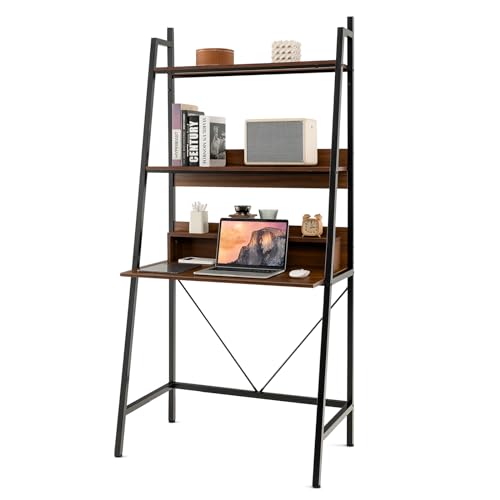 Tangkula 3-Tier Ladder Computer Desk, 71 Inch Modern Writing Desk...