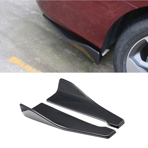 MZGDONGF 2 Pcs Car Rear Bumper Lip Spoiler for Toyota Corolla Rumion 2007-2012 2013 2014 2015, Rear Corner Rear Llip Diffuser Spoiler Side Fin Scratch Protector Car Accessories,Carbon Fiber
