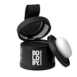 BOLDIFY Hairline Powder - Root Touch Up Hair Color for Gray Coverage - Bald Spot Concealing Hair Powder for Women & Men - 24-Hour Stain-Proof - Black