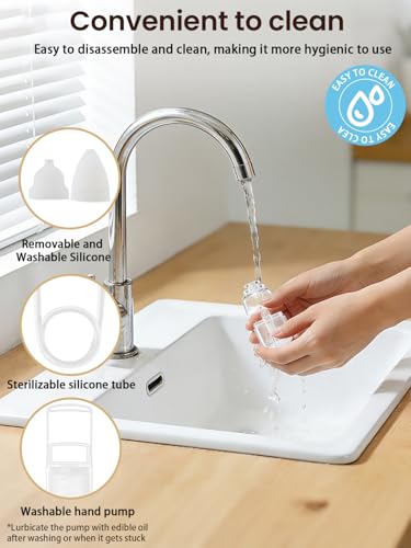 Nasensauger Baby, Tragbarer Handabzieher(Kein Staubsauger erforderlich) Die Saugkraft lässt sich einfach regulieren, mit 2 weichen Silikon-Saugspitzen & Gratis Reinigungsbürste, Leicht zu Reinigen