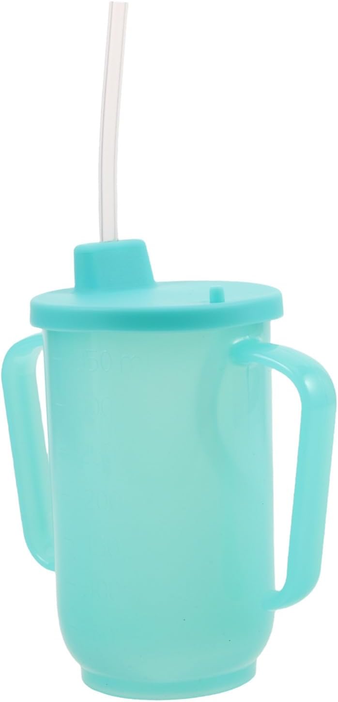 2pcs Elderly Feeding Cups with Ergonomic Handles and Leakproof Straw Non-spill Drinking Aids for Disabled Adults and Seniors Safe Swallowing Design for Home and Hospital Use