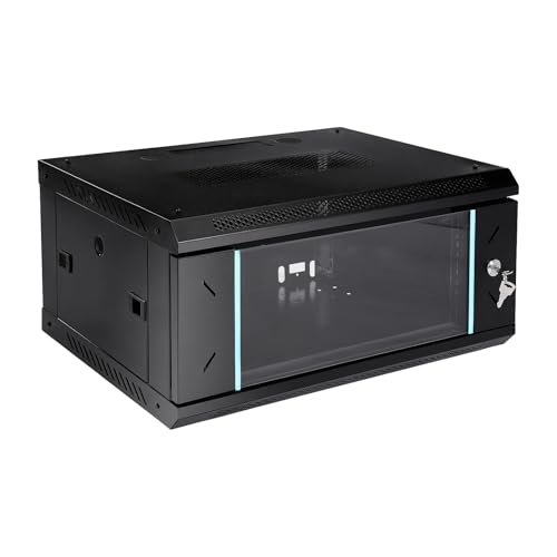 Wall Mount Server Rack, 4U Network Equipment Enclosure with Tempered