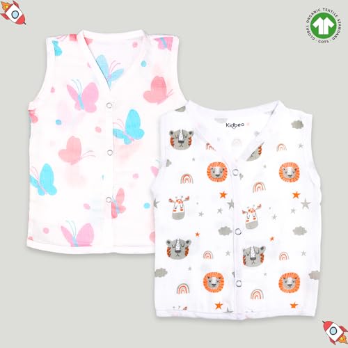 Image of Kidbea Extra Soft Mulmul Cotton Jhabla Cloth for New Born Baby Set