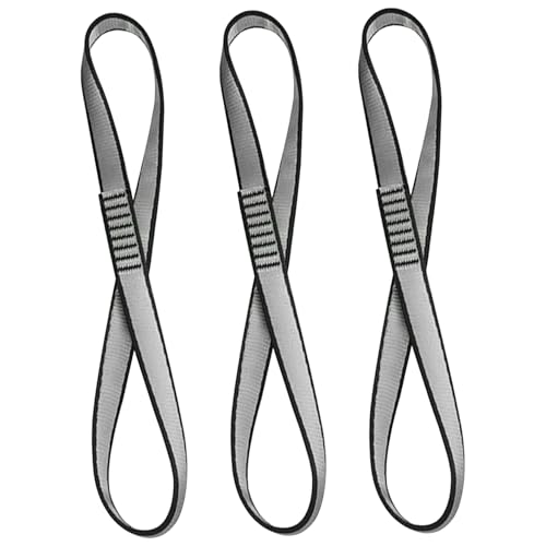HoveeLuty 3 eslingas de Escalada de poliéster de 21, 6 kN, Resistentes, para Escalada al Aire Libre, rapel, Columpios, hamacas de Yoga, Bastones de y eslingas de Roca.