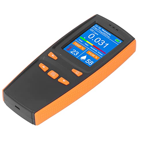 Aramox Ozone Meter Detector ABS Multifunctional Intelligent Ozone Meter with 2.8in LCD Screen USB Charging Port for Home Office Indoor Outdoor Use