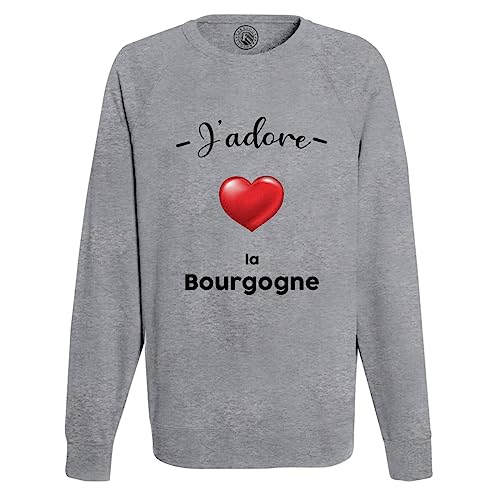 Sweat Shirt Homme J'adore La Bourgogne Dijon vêtement région France