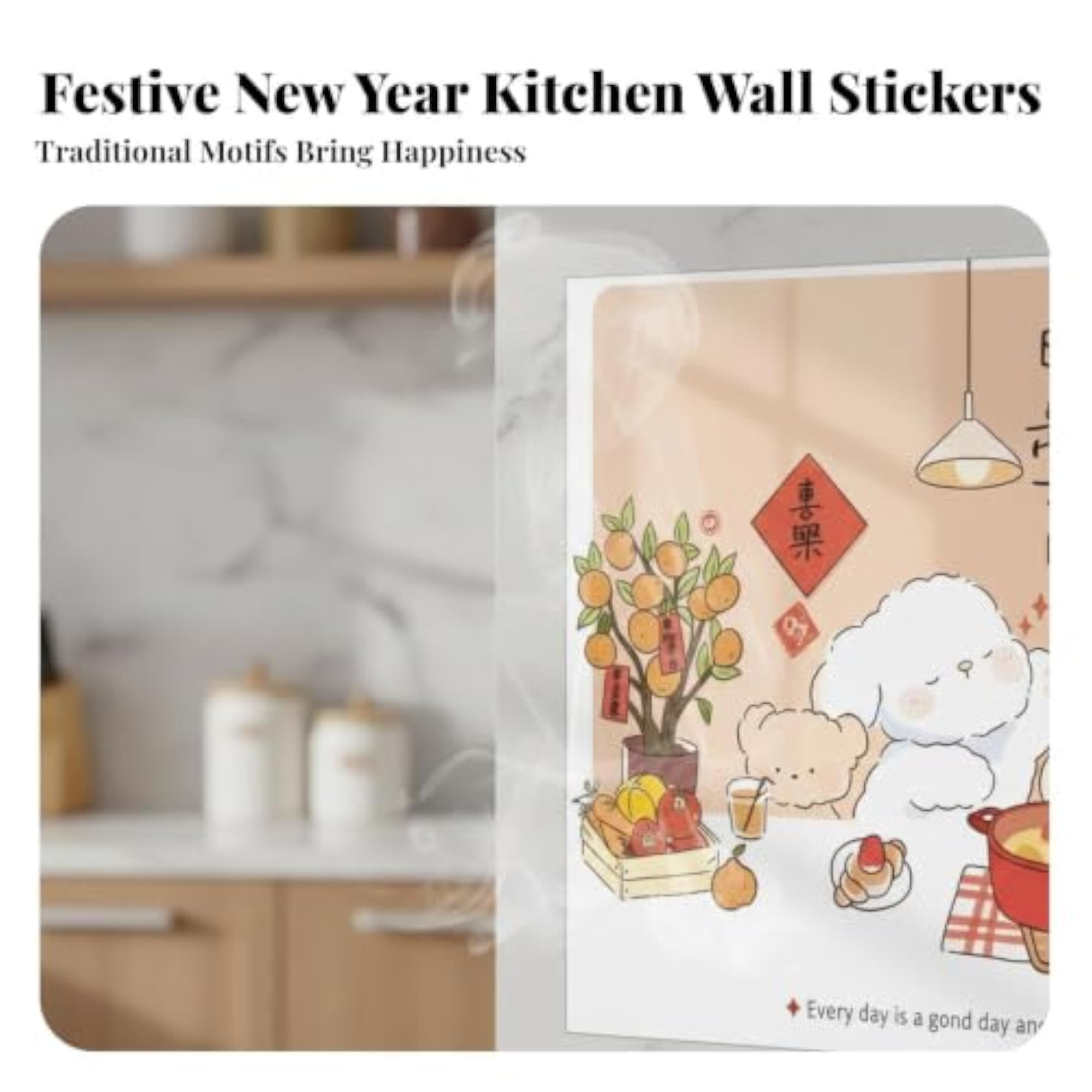 Chinese New Year Kitchen Oil-Resistant Sticker