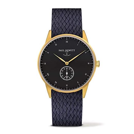 Paul Hewitt Unisex vuxen analog kvarts klocka med nylonarmband PH-M1-G-B-17M