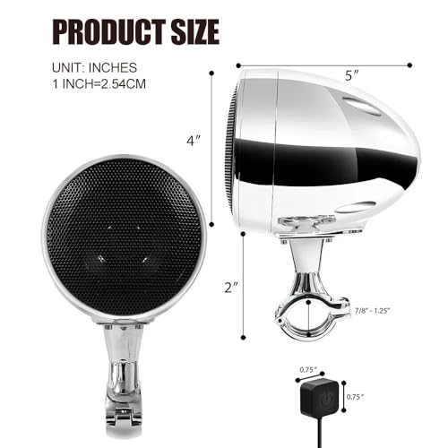 Parlante para manillar de moto 4 pulgadas sonido claro miniatura 4