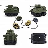 RIDENEEY Follow-The-Line Inductive Car,Magic Inductive Car Toys Follow Black Line with Marker Pen,Novelty Gift for Kids (Green Tank)