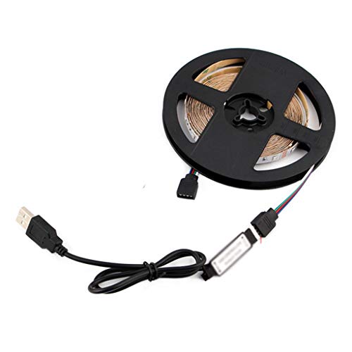 ZLMAY Bande de LED CC 5V USB RGB 5V PC Backlight TV 2835 SMD 50CM 1M 2M 3M 4M 5M 5V USB LED Bande lumières de Bande RGB Ruban Flexible (Size : 0.5m) Cover