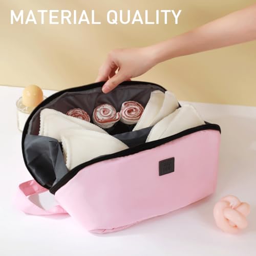 Image of MAYCREATE Bra Undergarments Travel Organizer Pouch Bag - Multi-Compartment