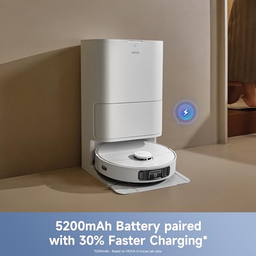 Image of MOVA E40 Ultra Auto-Empty Robot Vacuum and Mop with 19,000Pa Suction Power, MaxiReach Mop Tech, Anti-Tangle Side Brush, All-in-one Station, Up to 75 Days Hands-Off Cleaning.
