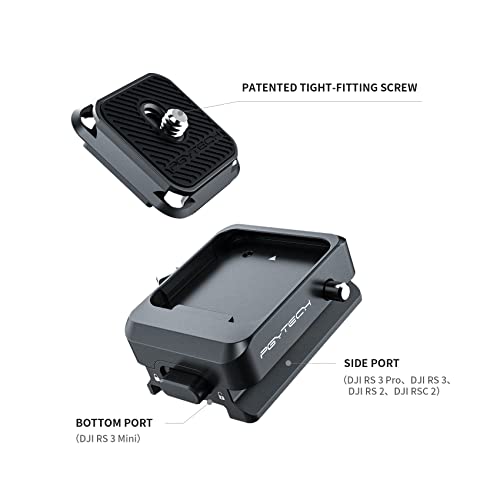 PGYTECH Camera Quick Release Plate with Clamp for DJI Ronin Stabiliser Arca Swiss Quick Release Plate Compatible with DJI RS4 / RS4 Mini / RS3 Mini/RS 3 Pro/RS 3 / RS 2 / RSC 2 - Image 2