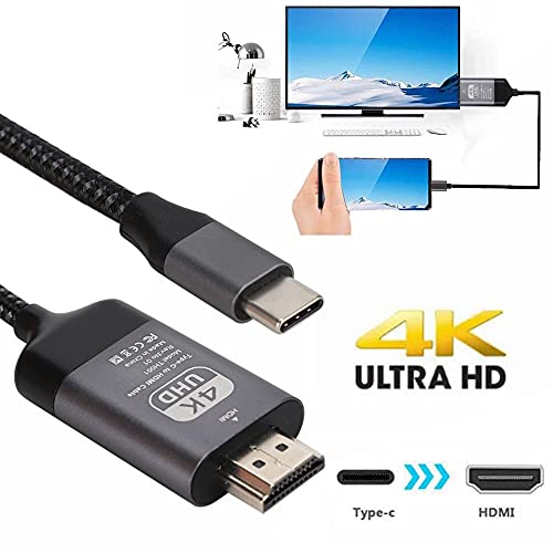 Cabo HDMI, plug and play USB-C tipo C para cabo conversor de cabo HDMI Cabo 4K X 2K Ultra HD para as