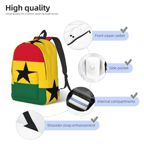 Mochila de mano para laptop con compartimentos y diseño de Ghana 5
