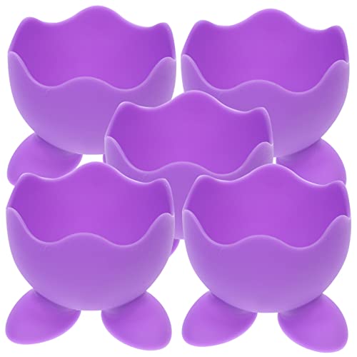 VINTORKY 5pcs Egg Cup Boiled Egg Serving Cups Egg Holder Cups Lamp Shades for Table Lamps Melamine Cups Egg Container Stand Cookware Soda Can Lids Boiled Egg Holder Silicone Egg Holder