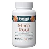 Pattern Wellness Maca Root for Men & Women - 10,000mg - Natural Mood & Wellness Enhancer - Unique Optimum Blend for Fertility, Reproductive & Whole Body Health - USA Tested - 60 Vegan Capsules