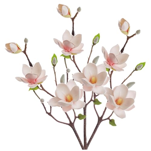 Ramas de magnolia artificiales para florero alto solución sin mantenimiento de hogar 7