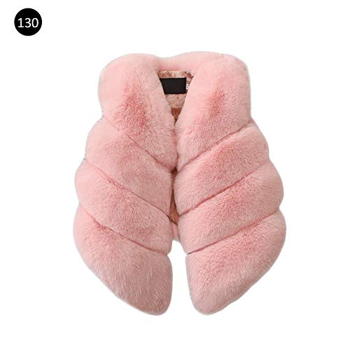 voloki - Chaleco de Piel sintética para niños de 1 a 8 años, Rosa, 130