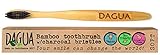 DAGUA Eco-friendly Bamboo Toothbrush with Charcoal Bristles BPA-free in ecofriendly packing (soft bristles - 1 count)