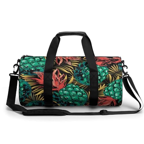 Duffel bag sac de sport gym voyage camping randonnée Ananas Vert 45cm