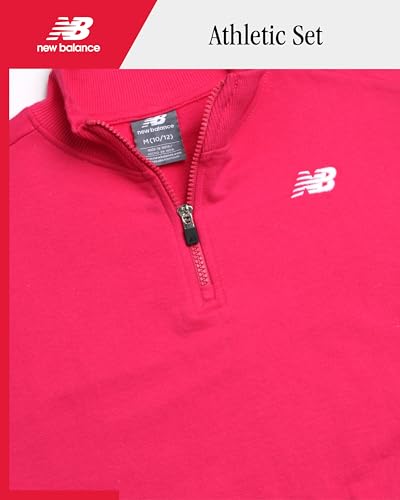 New Balance Girls Sweatshirt - Lightweight Athletic Long Sleeve Quarter Zip Mock Neck Pullover Sweatshirts for Girls (7-16)2