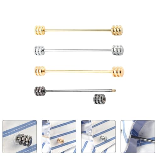 4 Broches de Cobre UKCOCO Accesorios de Cuello para Traje de Hombre en Eventos Formales 6