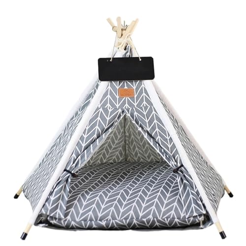 Haustiernest Tipi-Zelt für Katzen und Hunde, tragbar, abnehmbar, waschbar, Hundehaus, für den...