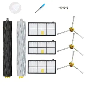 LOVECO Replacement Parts Kit for iRobot Roomba 800 900 Series 805 860 870 871 880 890 960 980 985 Vacuum Accessories,1 Debris Extractor 3 Filters 3 Side Brushes