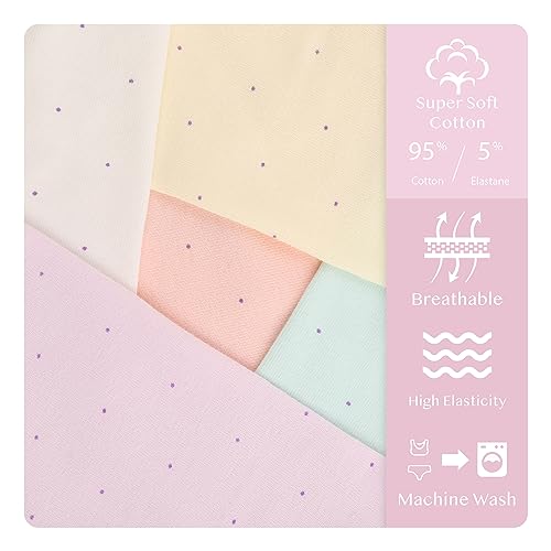 Donella Girls Undershirts Prints - Soft Cotton Toddler Girl Tank Tops 5 Pack4