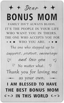 Amazon.com : Viayen Bonus Mom Mother's Day Card - Step Mom Stepmom