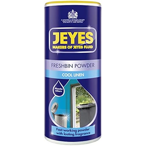 Jeyes Freshbin Powder, Bin Freshener for Indoor & Outdoor Bins, Cool Linen, 550g Cover
