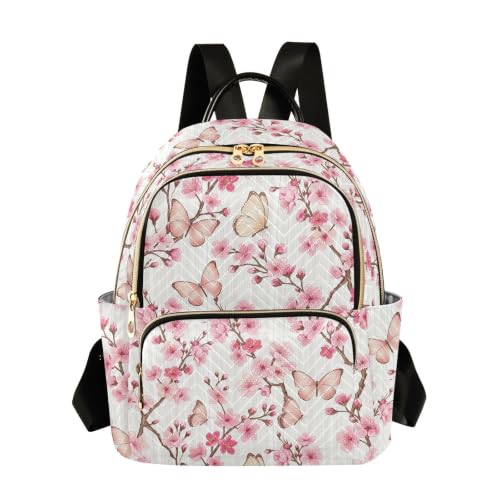 Sac à dos en polyester matelassé et détails en cuir véritable