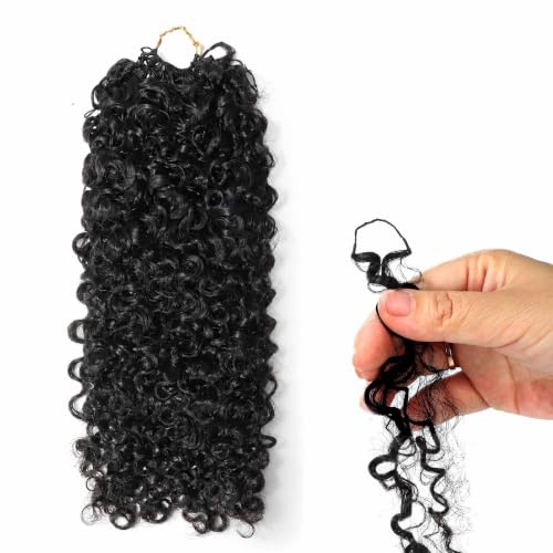 Image of WOWANGEL Burmese Curly Crochet Hair,Natural Black-1B,14 Inch,1 Pack